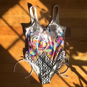 Siloett Multicolored Geometric One Piece Swimsuit